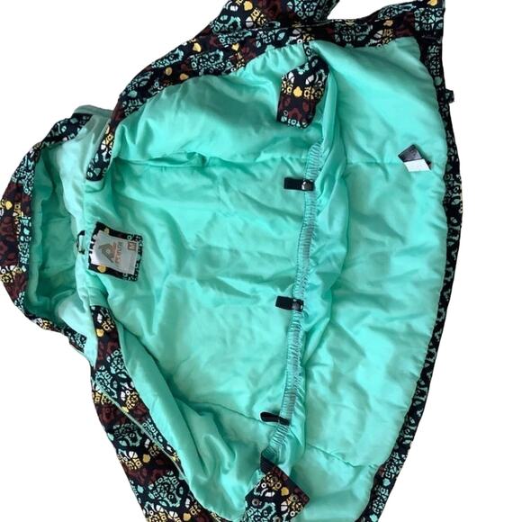 Aperture Size Medium M Intricate Funky Pattern Blue Snowboard Ski Coat Winter - Picture 12 of 15